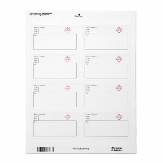 Je aangepaste Logo Etiket (Full Sheet)