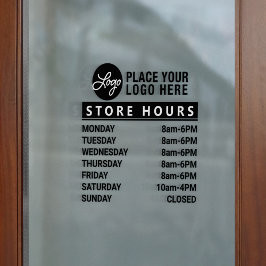 Je aangepaste Logo-winkeluren toevoegen Raamsticker