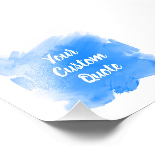 Je aangepaste offerte Azure Paint Stroke - Aangepa Foto Afdruk (Hoek)