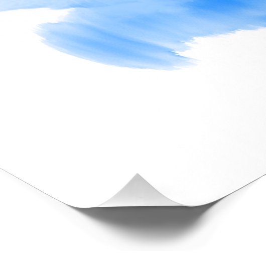 Je aangepaste offerte Azure Paint Stroke - Aangepa Poster (Hoek)