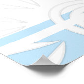 Je aangepaste prijsopgave toevoegen Blauw baby Bla Poster (Hoek)