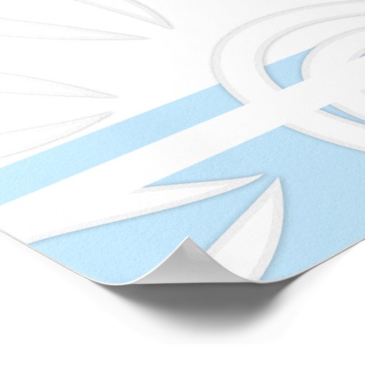 Je aangepaste prijsopgave toevoegen Blauw baby Bla Poster (Hoek)