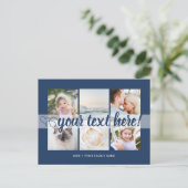 Je aangepaste tekst 6 foto's collage universeel briefkaart (Staand voorkant)
