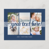 Je aangepaste tekst 6 foto's collage universeel briefkaart (Voorkant)