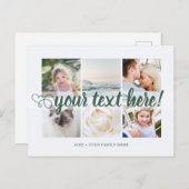 Je aangepaste tekst 6 foto's collage universeel briefkaart (Voorkant / Achterkant)