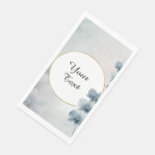 Je aangepaste tekst - Blue Floral op maat Servet (Hoek)