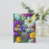 Je aangepaste tekst gemengde bloemen 12 Sjabloon (Staand voorkant)