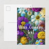 Je aangepaste tekst gemengde bloemen 12 Sjabloon (Voorkant / Achterkant)