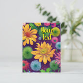 Je aangepaste tekst gemengde bloemen 14 Sjabloon (Staand voorkant)