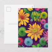 Je aangepaste tekst gemengde bloemen 14 Sjabloon (Voorkant / Achterkant)