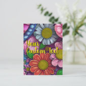 Je aangepaste tekst gemengde bloemen 15 Sjabloon (Staand voorkant)