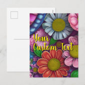 Je aangepaste tekst gemengde bloemen 15 Sjabloon (Voorkant / Achterkant)