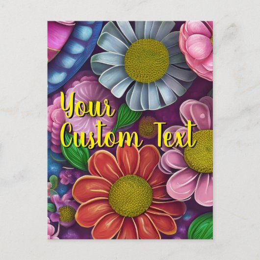Je aangepaste tekst gemengde bloemen 15 Sjabloon (Voorkant)