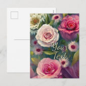 Je aangepaste tekst gemengde bloemen 17 Sjabloon (Voorkant / Achterkant)