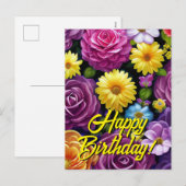 Je aangepaste tekst gemengde bloemen 18 sjabloon (Voorkant / Achterkant)