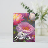 Je aangepaste tekst gemengde bloemen 26 Sjabloon (Staand voorkant)