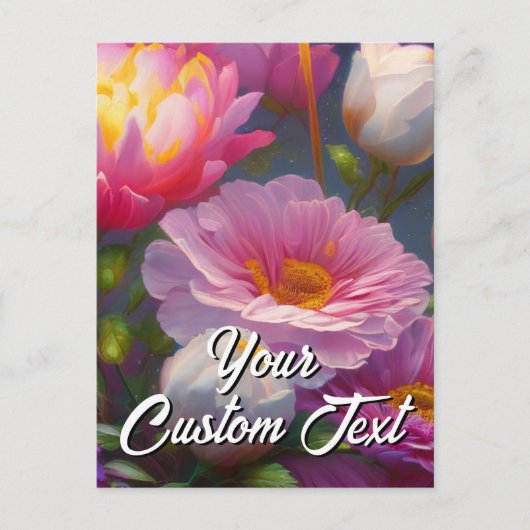 Je aangepaste tekst gemengde bloemen 26 Sjabloon (Voorkant)