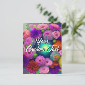 Je aangepaste tekst gemengde bloemen 29 Sjabloon (Staand voorkant)