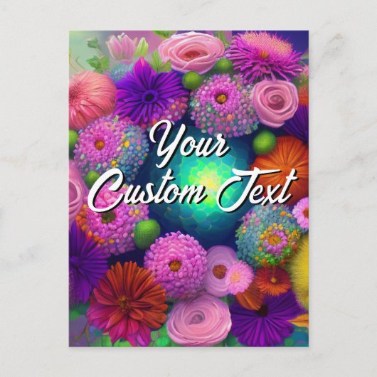 Je aangepaste tekst gemengde bloemen 29 Sjabloon (Voorkant)