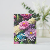 Je aangepaste tekst gemengde bloemen 30 Sjabloon (Staand voorkant)