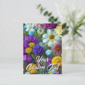 Je aangepaste tekst gemengde bloemen 31 Sjabloon (Staand voorkant)