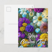 Je aangepaste tekst gemengde bloemen 31 Sjabloon (Voorkant / Achterkant)