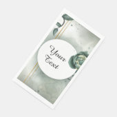 Je aangepaste tekst - Groen blok op maat Servet (Hoek)