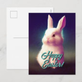 Je aangepaste tekst Happy Easter Bunny-Sjabloon Feestdagenkaart (Voorkant / Achterkant)