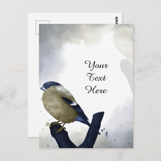 Je aangepaste tekst - Kleine Vogel op maat Briefkaart (Voorkant / Achterkant)