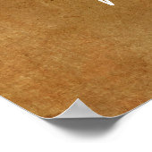 Je aangepaste tekst Oranje grunge toevoegen Poster (Hoek)