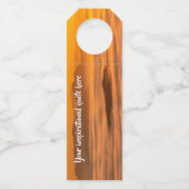 Je aangepaste tekstzonsopgang boven het mistroosti flessenhanger (Achterkant)