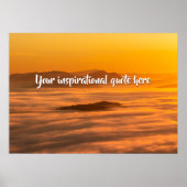 Je aangepaste tekstzonsopgang boven het mistroosti poster (Voorkant)