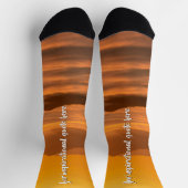 Je aangepaste tekstzonsopgang boven het mistroosti sokken (Top)