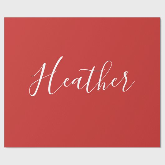 Je aangepaste witscript op rood cadeaupapier (Vlak)