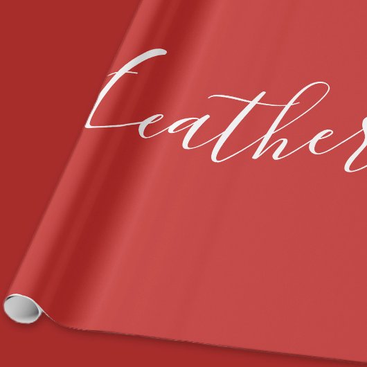 Je aangepaste witscript op rood cadeaupapier