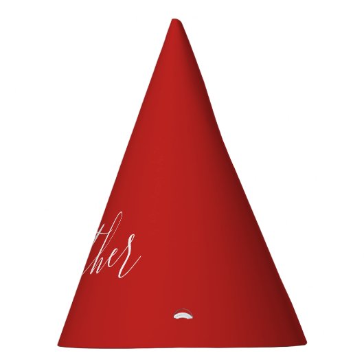 Je aangepaste witscript op rood feesthoedjes (Rechts)