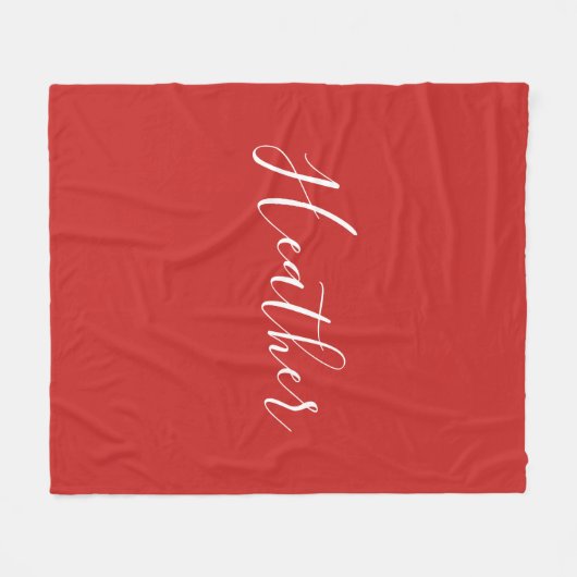 Je aangepaste witscript op rood fleece deken (Voorkant (Horizontaal))