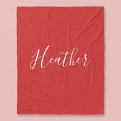 Je aangepaste witscript op rood fleece deken