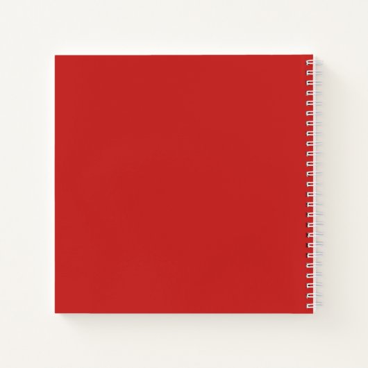 Je aangepaste witscript op rood notitieboek (Achterkant)