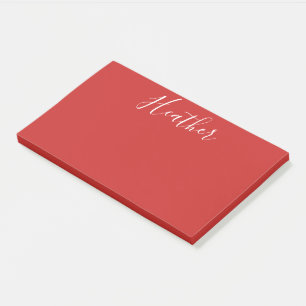 Je aangepaste witscript op rood post-it® notes