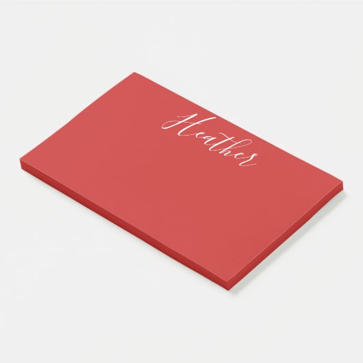 Je aangepaste witscript op rood post-it® notes (Schuin)