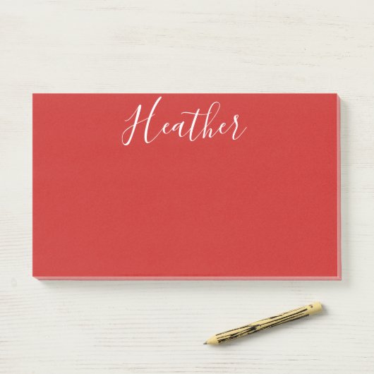 Je aangepaste witscript op rood post-it® notes (Op bureau)