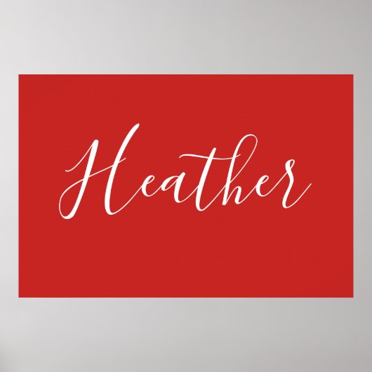 Je aangepaste witscript op rood poster (Voorkant)