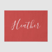 Je aangepaste witscript op rood tissuepapier (Voorkant)