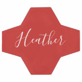 Je aangepaste witscript op rood voetbal (Enkel)