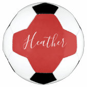 Je aangepaste witscript op rood voetbal (Voorkant)