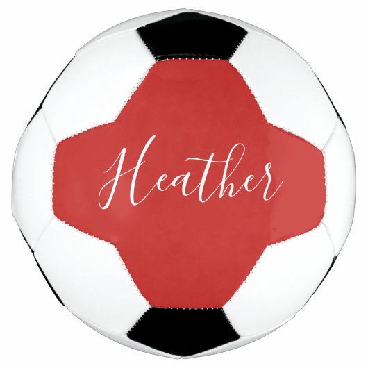 Je aangepaste witscript op rood voetbal (Voorkant)