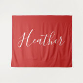 Je aangepaste witscript op rood wandkleed (Voorkant (horizontaal))