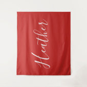 Je aangepaste witscript op rood wandkleed (Voorkant)