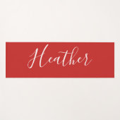 Je aangepaste witscript op rood yogamat (Voorkant (horizontaal))